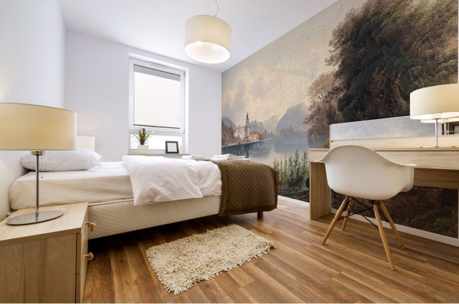 Blick auf Sankt Wolfgang by Emil Barbarini [1855–1933] Mural print