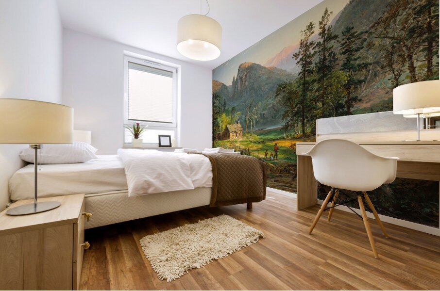 Pioneer’s Home. Eagle Cliff. White Mountains [1859] by Jasper Francis Cropsey [1823–1900] Mural print