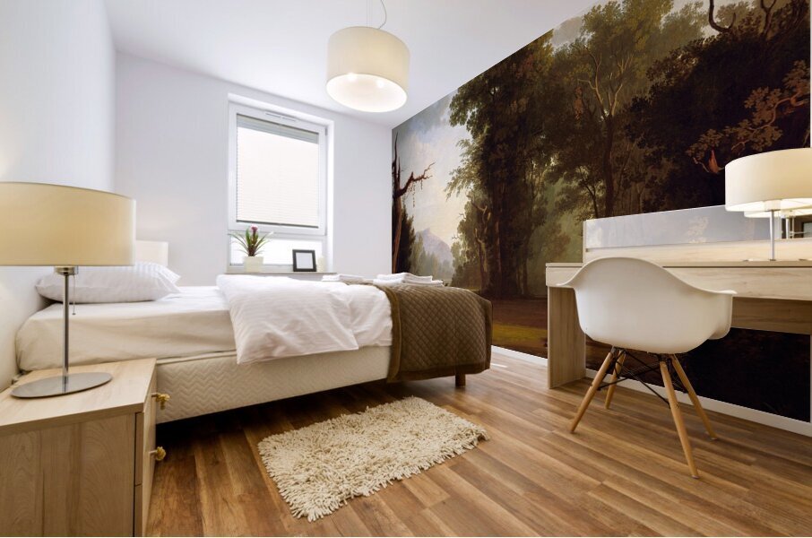 Landscape with Cattle [1846] by George Caleb Bingham [1811–1879] Mural print