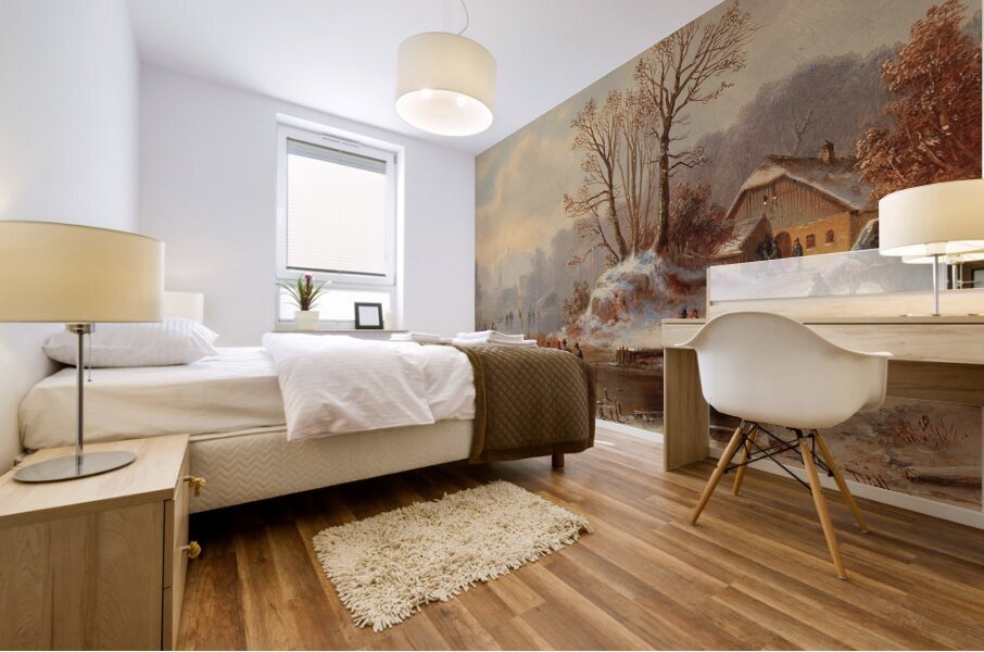 Scene near Uffing on the Staffelsee by Anton Doll [1826–1887] Mural print