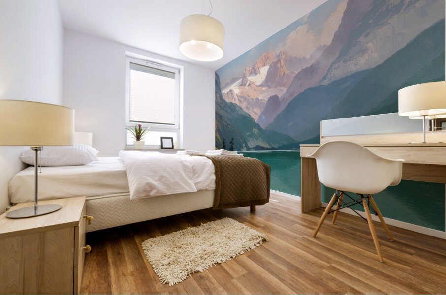 Lake Gosau with the Dachstein by Toni Haller [1907–1944] Mural print