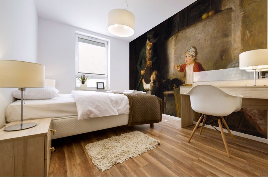 Der Besuch des Großvaters by Friedrich Ortlieb [1839–1909] Mural print