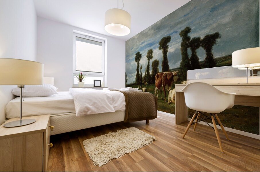 Pasture in Normandy [1852] by Constant Troyon [1810–1865] Mural print