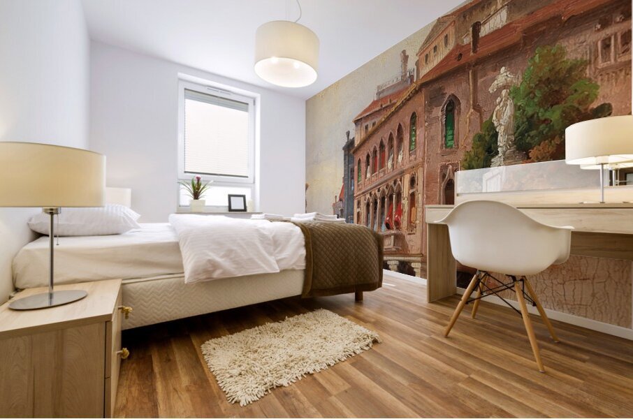 Venice. Canal Scene by Karl Kaufmann [1843–1905] Mural print