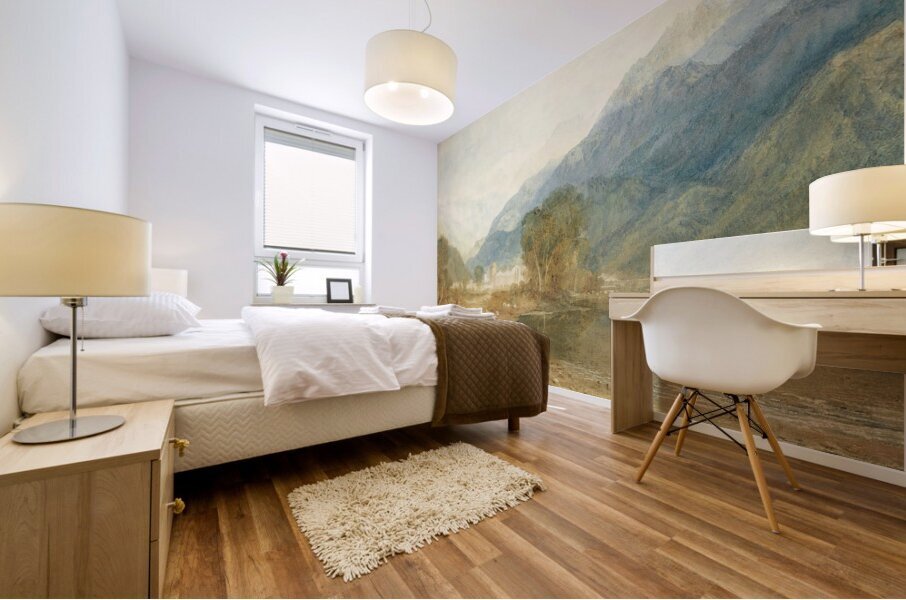 A View From The Castle Of St. Michael. Bonneville. Savoy. From The Banks Of The Arve River by Joseph Mallord William Turner [1775–1851] Mural print