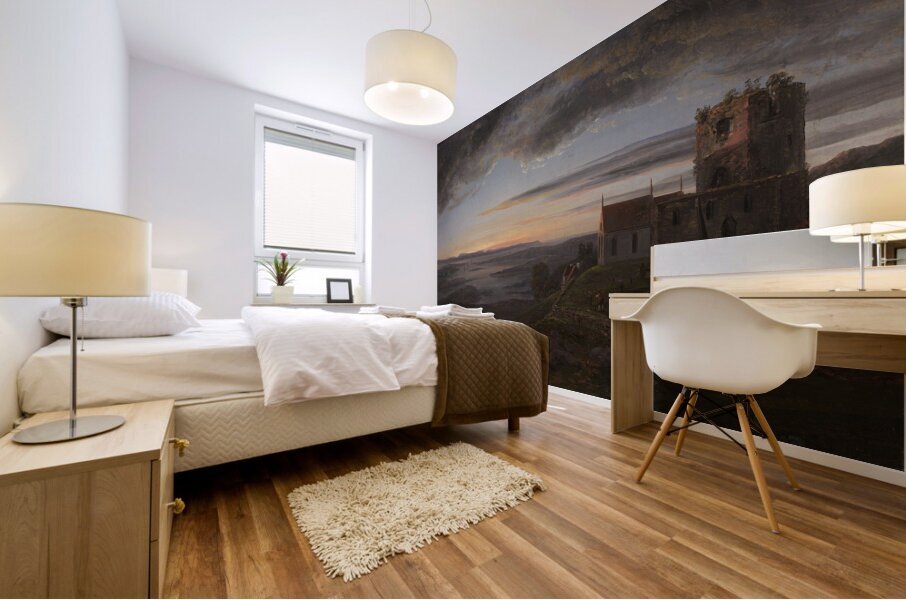 The ruined Church at Avaldsnes at Karmøy [1820] by Johan Christian Dahl [1788–1857] Mural print