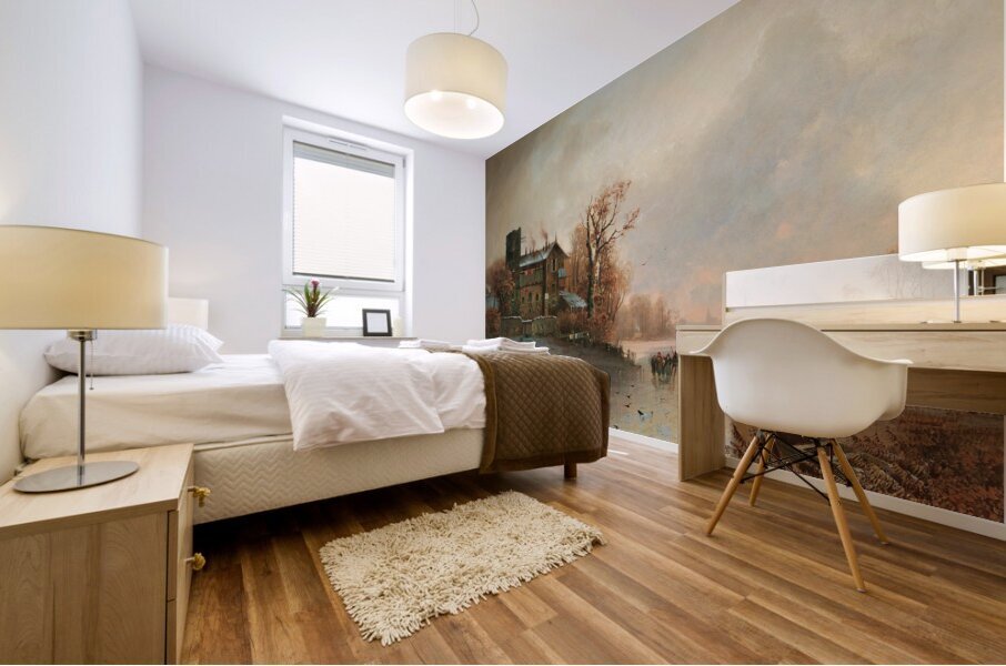 Winter pleasures by Anton Doll [1826–1887] Mural print