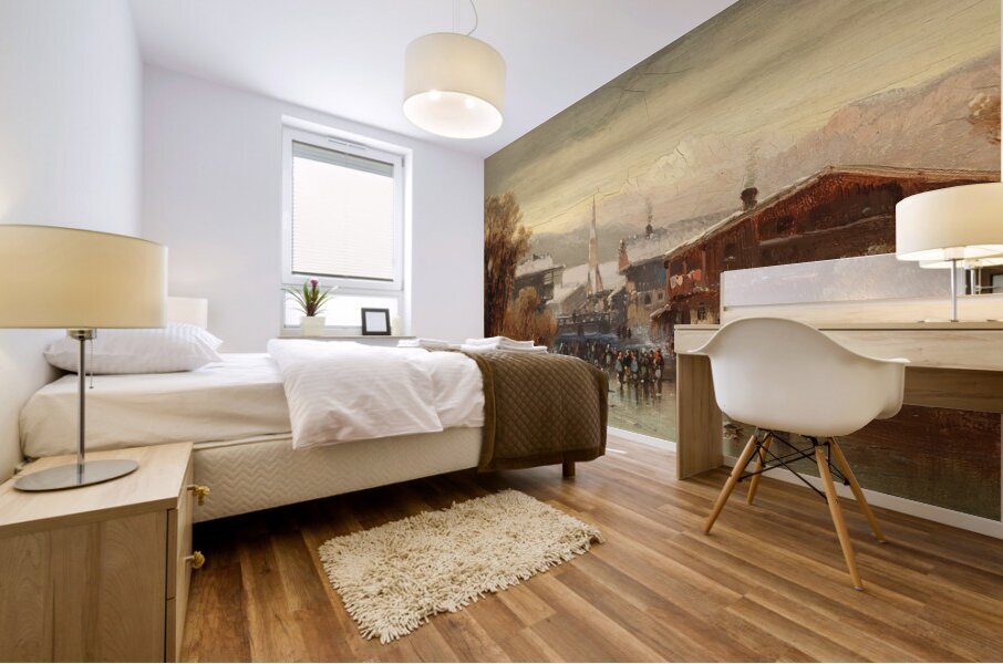 View Of Hardt On Lake Constance by Anton Doll [1826–1887] Mural print