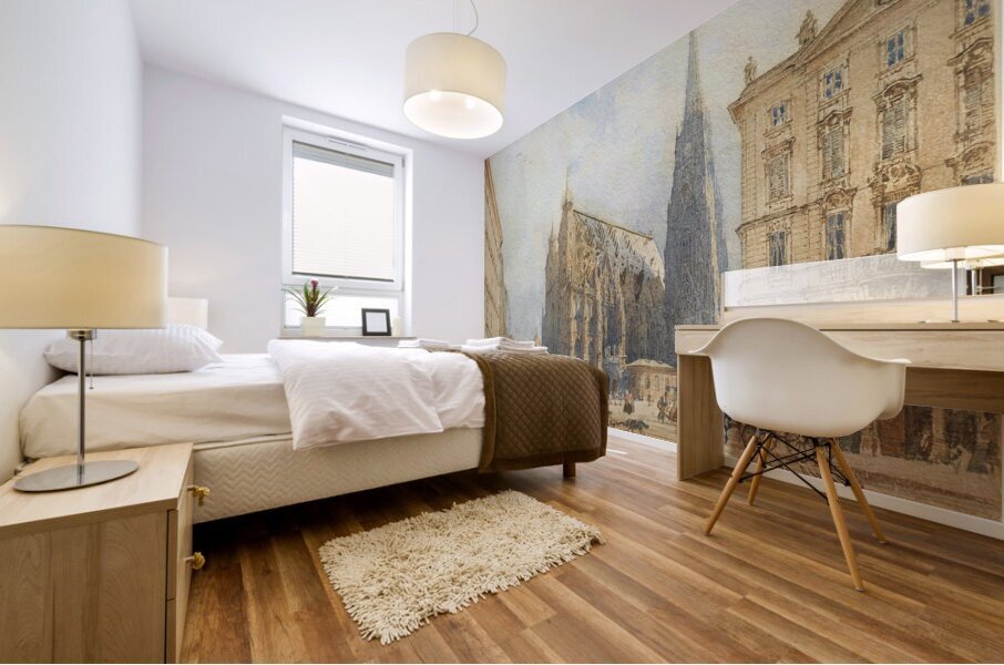 Stephansplatz [1838] by Rudolf von Alt [1812–1905] Mural print