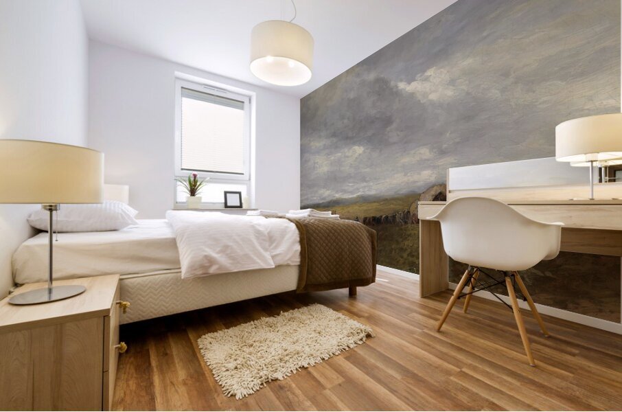 Travellers in a landscape by David Cox [1783–1859] Mural print