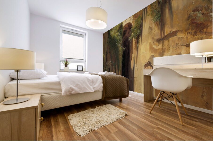 The Grotto of Posillipo at Naples [1826] by Antonie Sminck Pitloo [1790–1837] Mural print