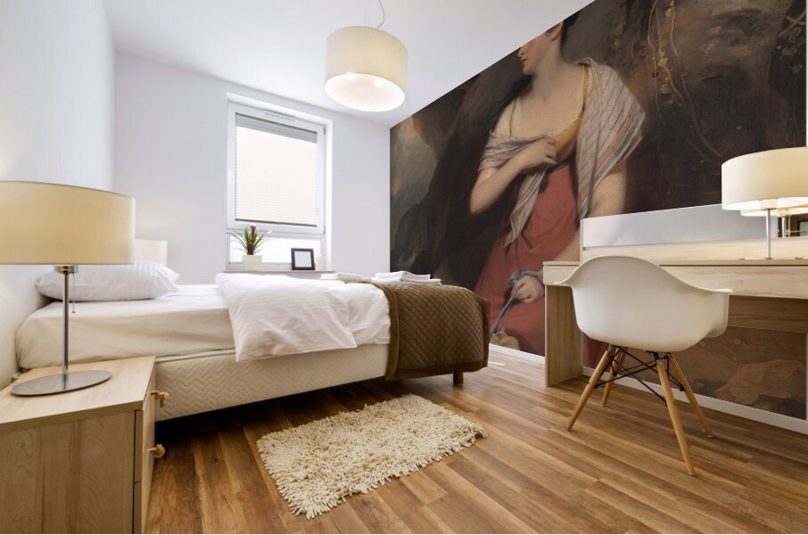 A Woman in a Landscape by Martin Archer Shee [1769–1850] Mural print