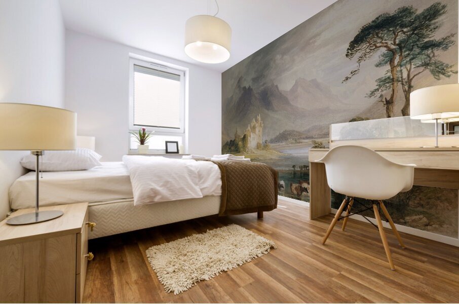 Kilchurn Castle [c. 1839] by William Andrews Nesfield [1793–1881] Mural print