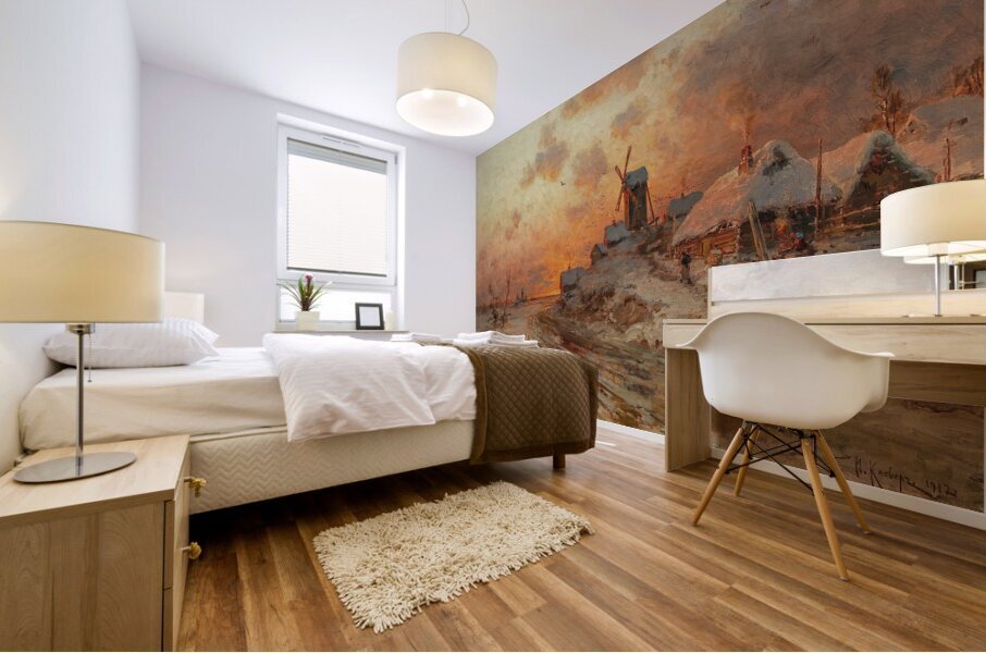 Homecoming at sunset [1912] by Julius Sergius Klever [1850–1924] Mural print