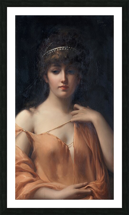 A classical beauty [1889] by Luis Ricardo Falero [1851–1896] Picture Frame print