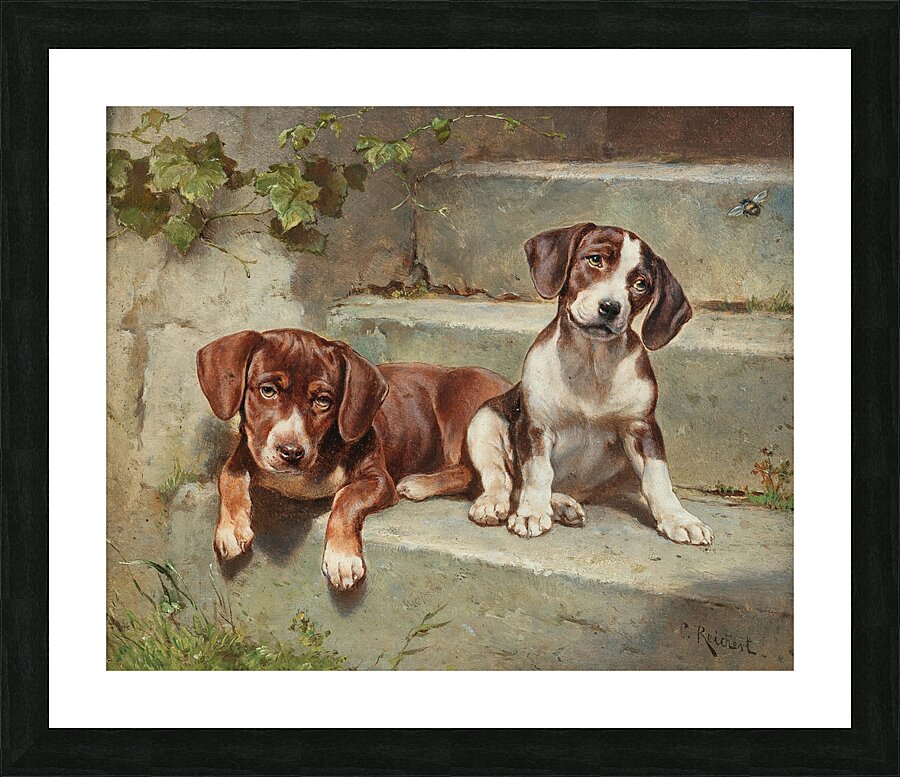 Gestörte Siesta by Carl Reichert [1836–1918] Picture Frame print