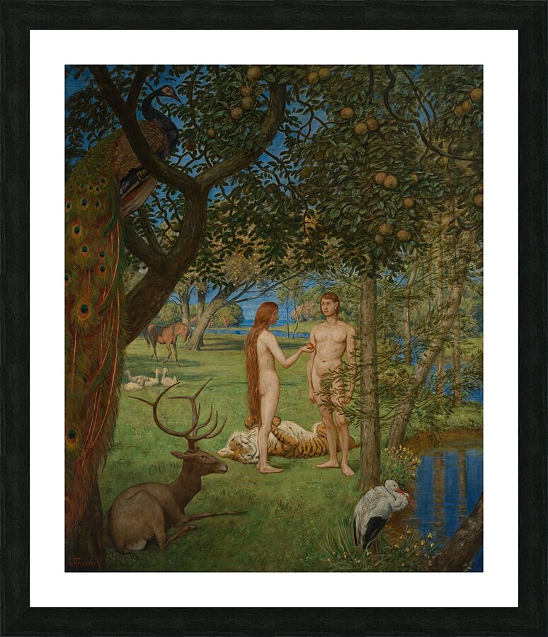 Das Paradies [1901] by Hans Thoma [1839–1924] Picture Frame print