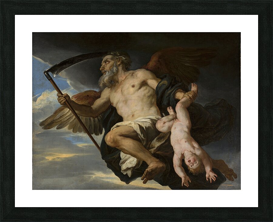 Chronos by Giovanni Francesco Romanelli [1610–1662] Picture Frame print