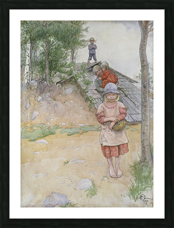 By the Cellar [1917] by Carl Larsson [1853–1919] Picture Frame print
