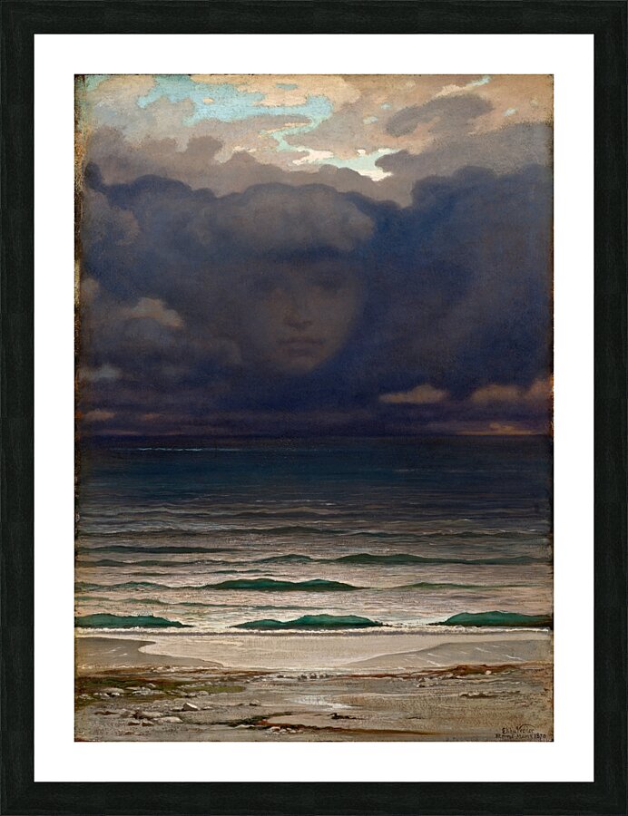 Memory [1870] by Elihu Vedder [1836–1923] Picture Frame print