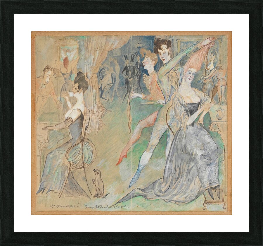 At Figaro’s [at a hairdresser’s] [1917] by Zygmunt Waliszewski [1897–1936] Picture Frame print