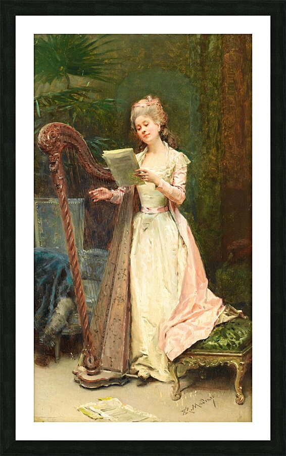 The rehearsal by Raimundo de Madrazo y Garreta [1841–1920] Picture Frame print