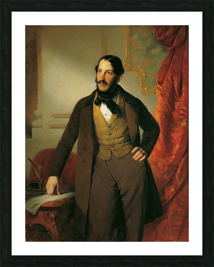 Der Industrielle Maximilian Todesco [1846] by Friedrich von Amerling [1803–1887] Picture Frame print