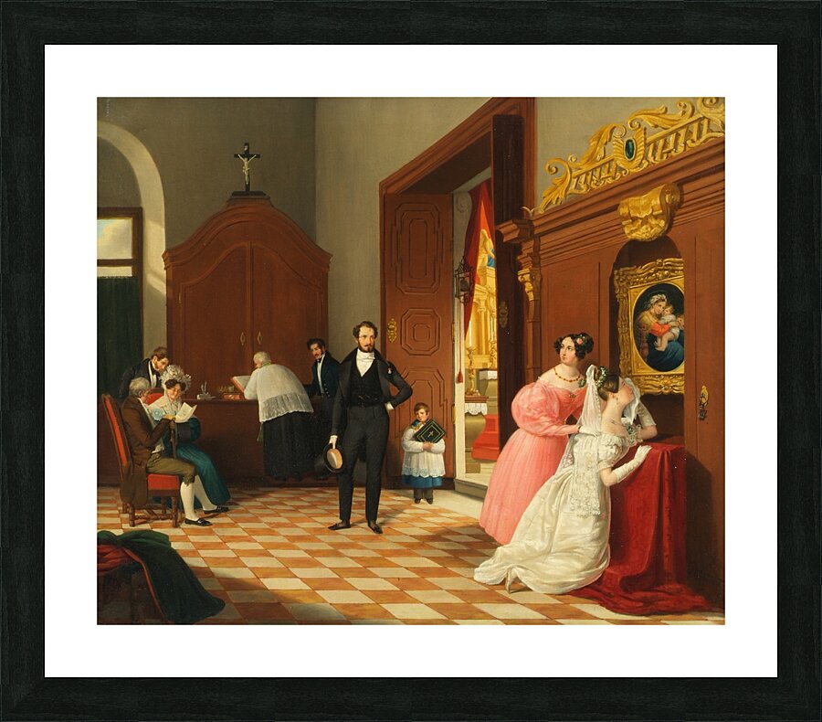 Braut wider Willen by Eugen Hummel [1812–1845] Picture Frame print