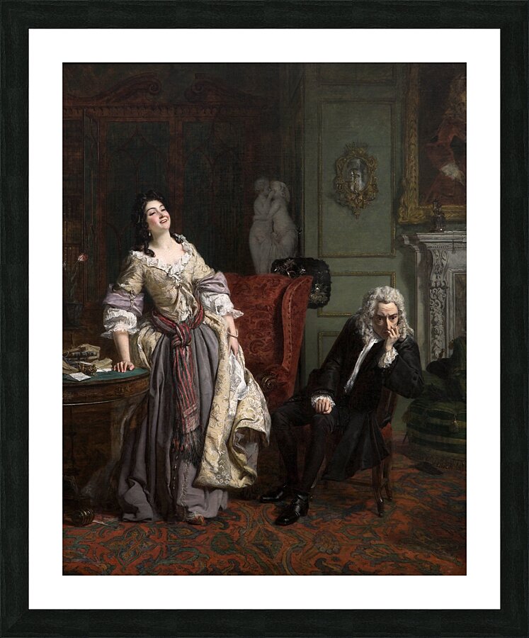 Pope Makes Love To Lady Mary Wortley Montagu [1852] by William Powell Frith [1819–1909] Picture Frame print