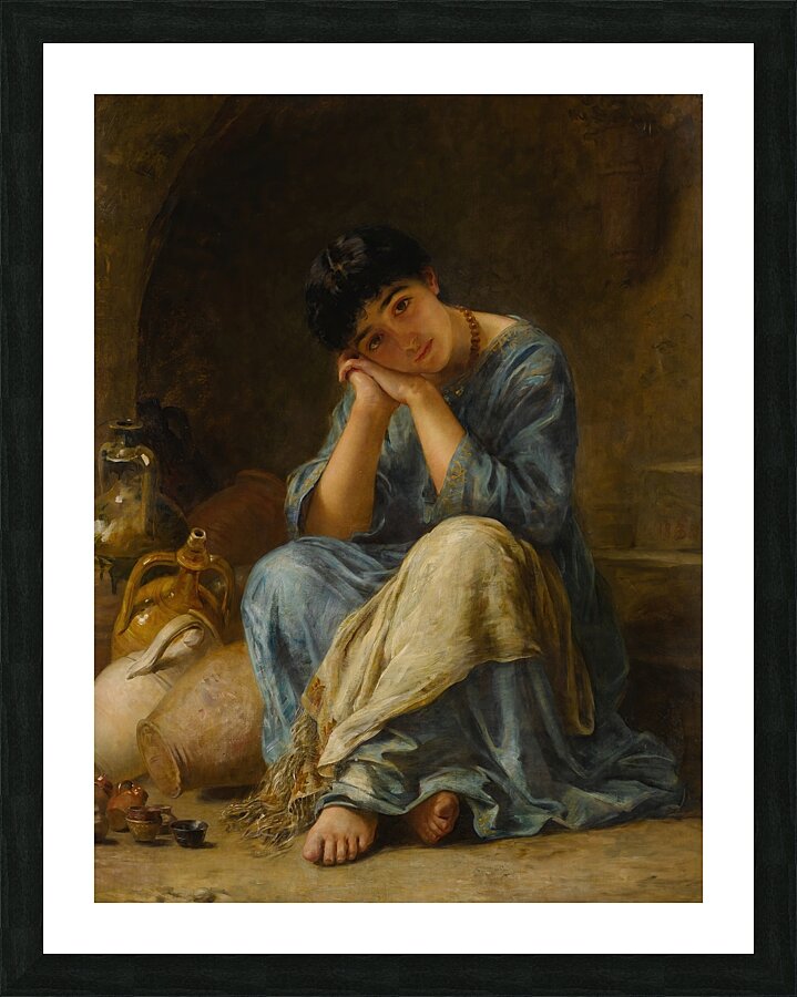 The Ionian Pottery Seller [1881] by Edwin Long [1829–1891] Picture Frame print