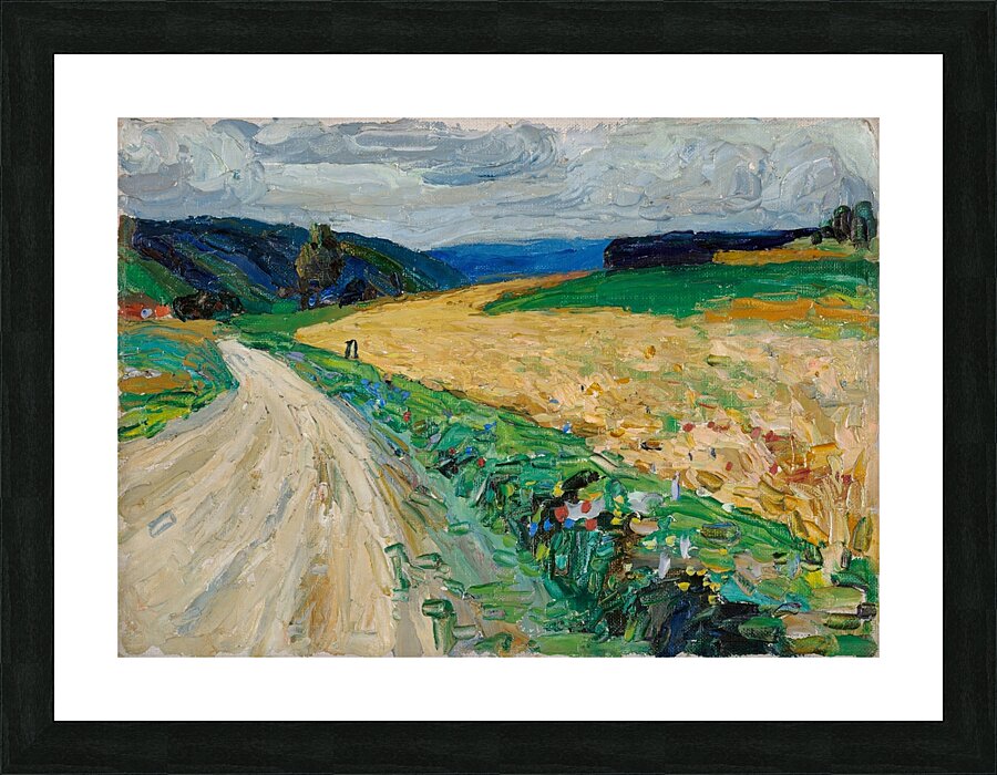 Kallmünz – Nature study on the yellow stagecoach [1903] by Wassily Kandinsky [1866–1944] Picture Frame print