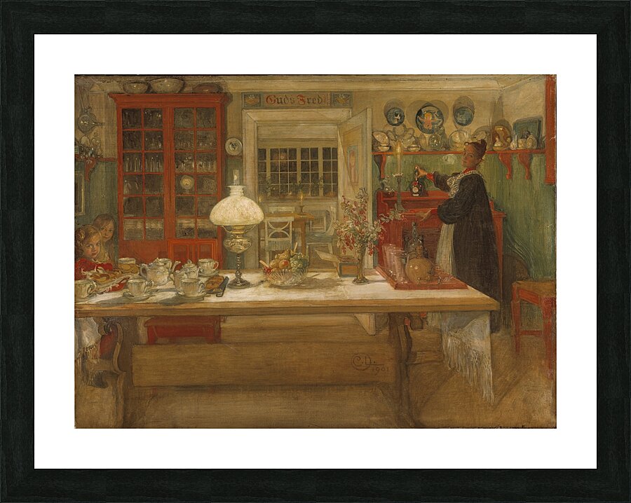Getting Ready for a Game [1901] by Carl Larsson [1853–1919] Picture Frame print