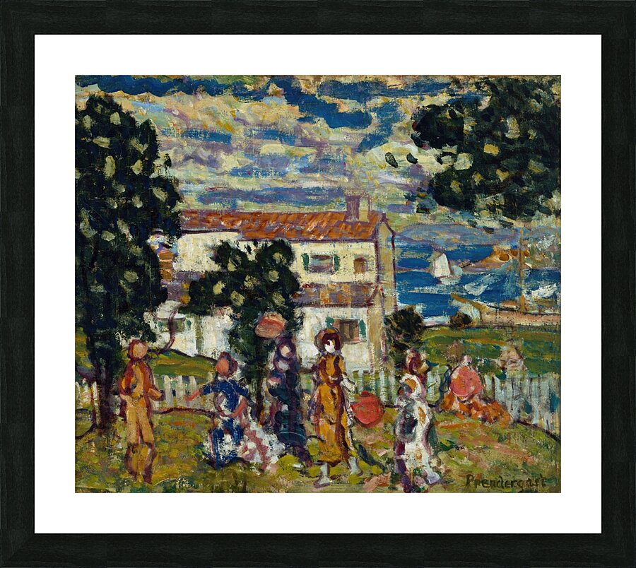 New England Village by Maurice Prendergast [1858–1924] Picture Frame print