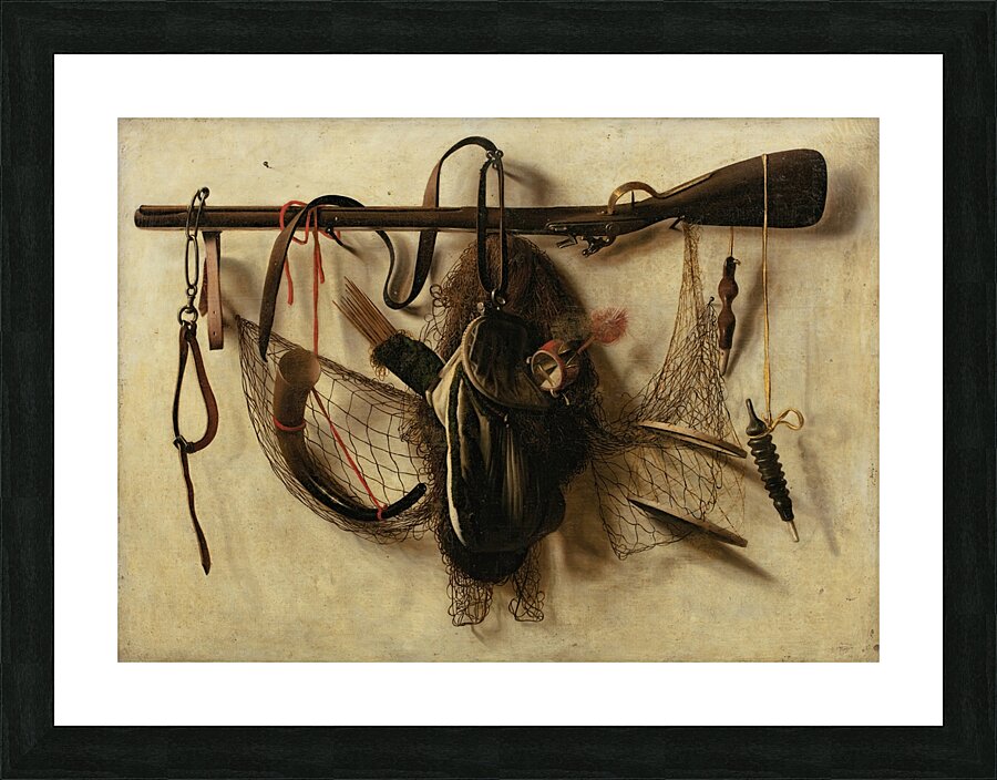 Still life with falconry instruments by Christoffel Pierson [1631–1714] Picture Frame print
