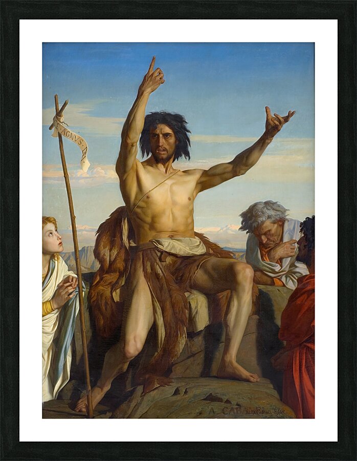 Saint Jean–Baptiste [1849] by Alexandre Cabanel [1823–1889] Picture Frame print