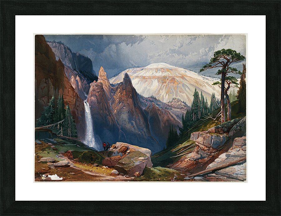 Tower Falls and Sulphur Mountain. Yellowstone [ca. 1875] by Thomas Moran [1837–1926] Picture Frame print