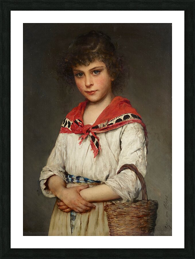A Neapolitan Girl by Eugen von Blaas [1843–1931] Picture Frame print