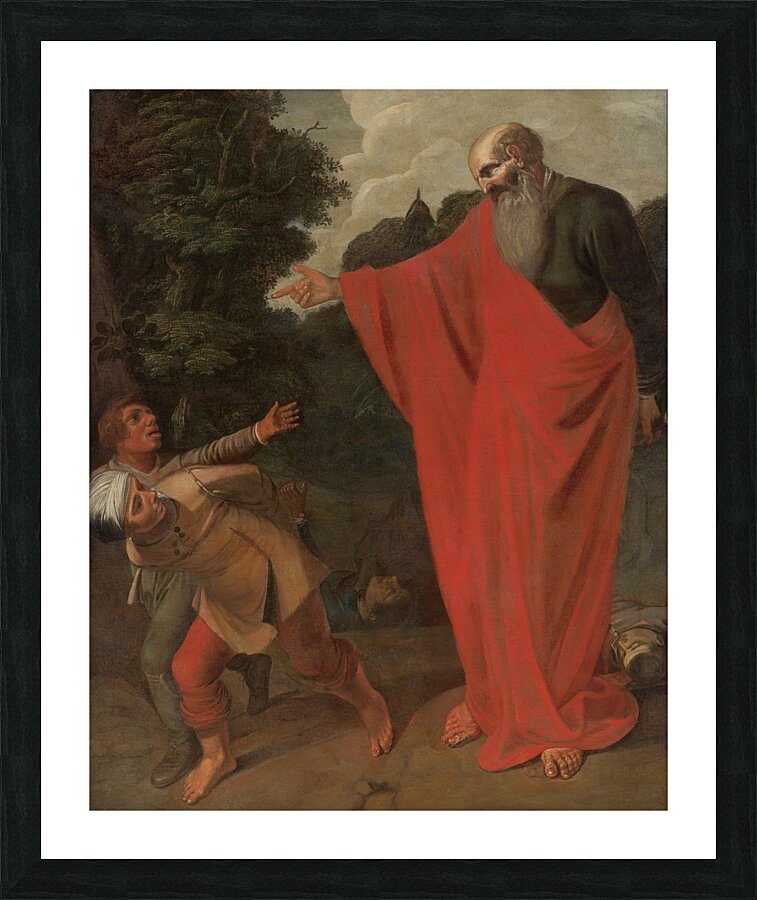 Mythological Figure In A Landscape by Jan Simonsz. Pynas [c. 1583–1631] Picture Frame print
