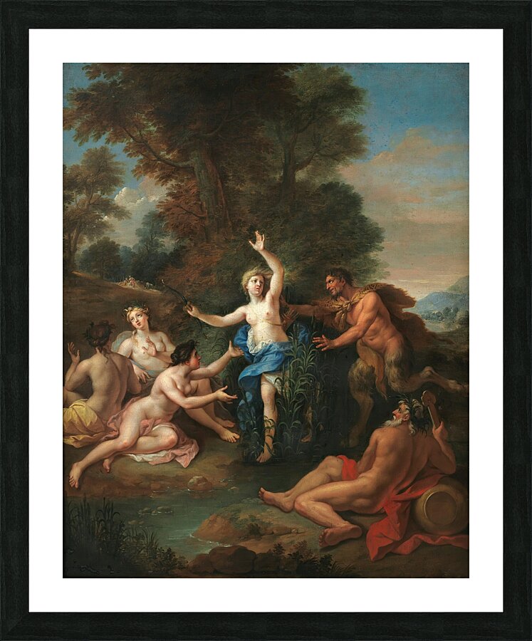 Pan and Syrinx by Louis de Boullogne the Younger [1654–1733] Picture Frame print