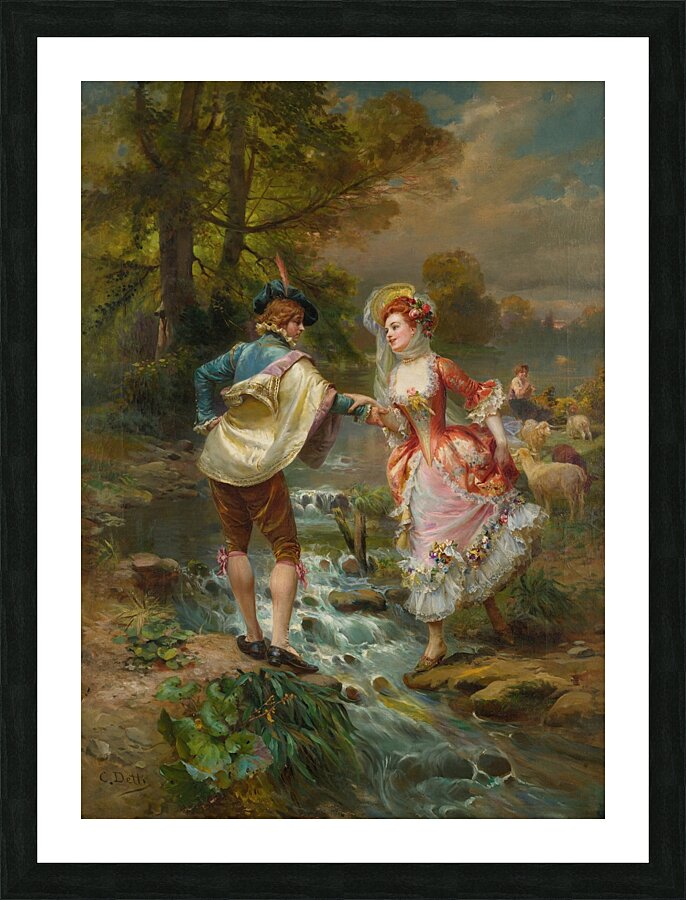 Très Galant by Cesare Auguste Detti [1847–1914] Picture Frame print
