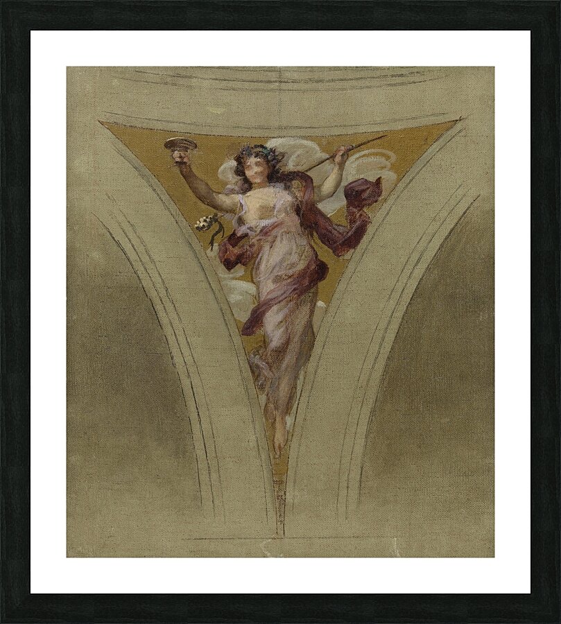 La chanson bacchique [1888–1899] by François Schommer [1850–1935] Picture Frame print