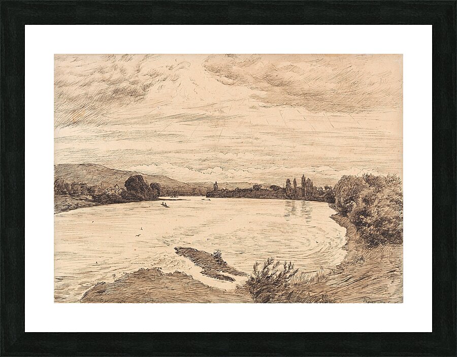 Am Wehr [Ca. 1870–1890] by Hans Thoma [1839–1924] Picture Frame print