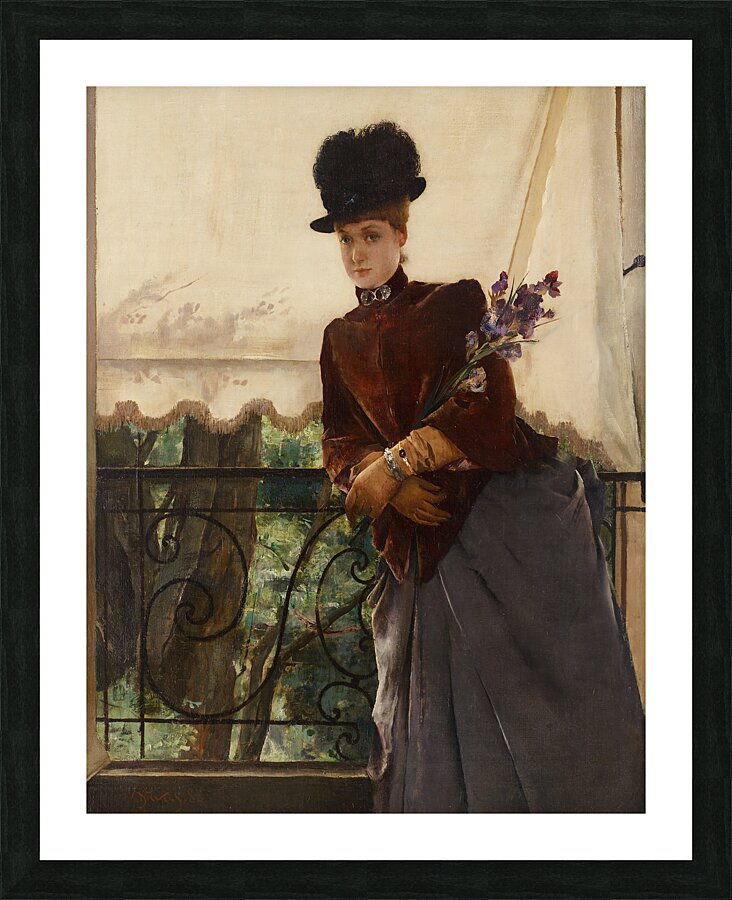 Portrait of Mademoiselle Dubois [1884] by Alfred Stevens [1823–1906] Picture Frame print
