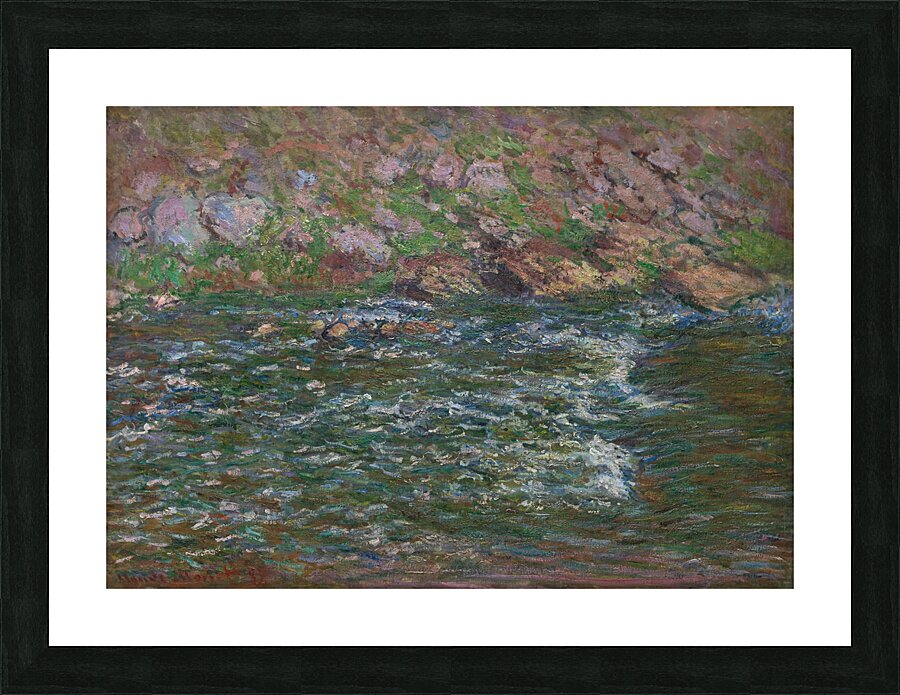 Rapids on the Petite Creuse at Fresselines [1889] by Claude Monet [1840–1926] Picture Frame print
