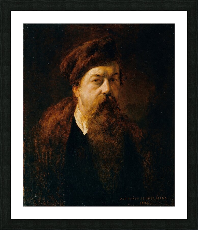 Self–Portrait [1868] by Hans Canon [1829–1885] Picture Frame print