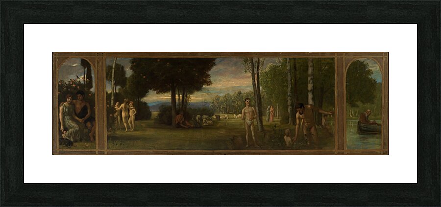 Der Garten Eden [1891] by Albert Lang [1847–1933] Picture Frame print