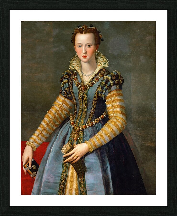 Portrait Of Maria De’ Medici [1540–1557] [Circa 1555] by Alessandro Allori [1535–1607] Picture Frame print