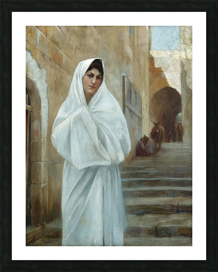 Young Girl. Jerusalem by Theodoros Ralli [1852–1909] Picture Frame print