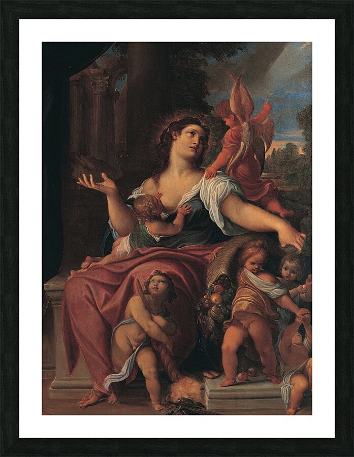 Allegory of Providence [1604] by Ludovico Carracci [1555–1619] Picture Frame print