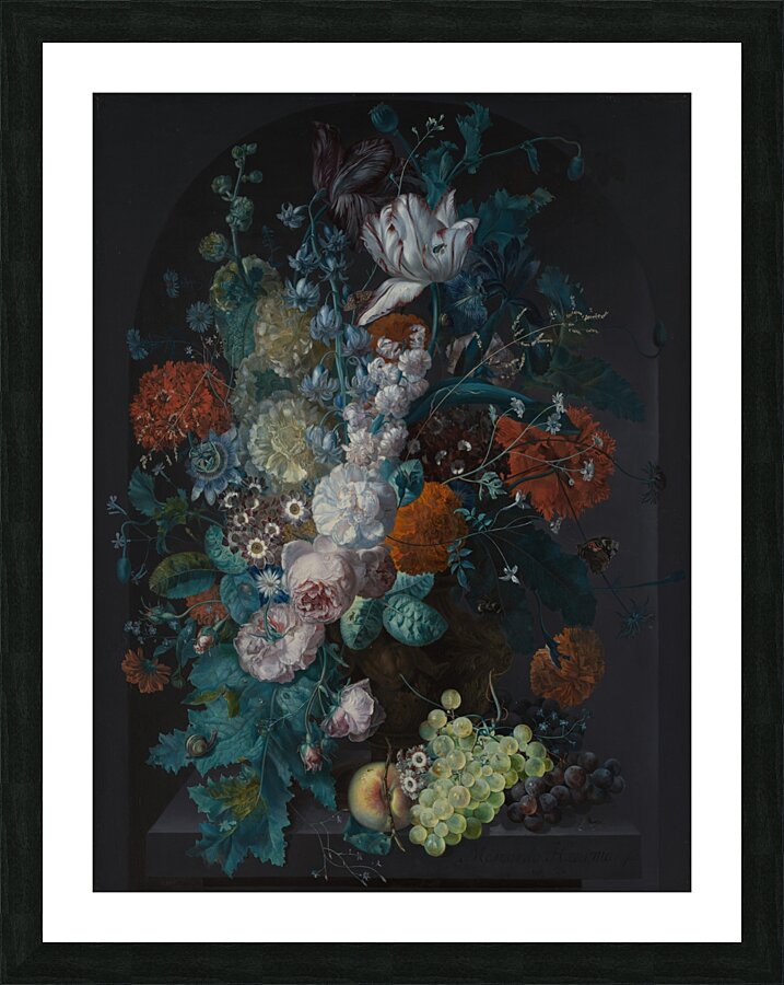 A Vase of Flowers [1716] by Margareta Haverman [1693–1722] Picture Frame print